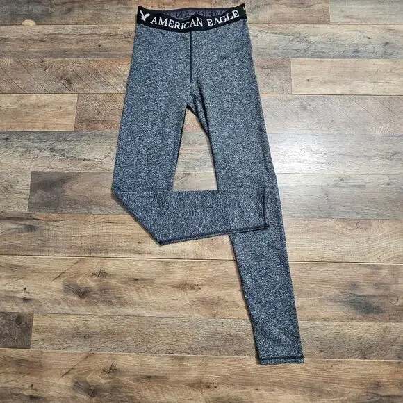 American Eagle Outfitters Heather Gray Performance Leggings Ahh-mazingly Soft XS - Picture 1 of 13